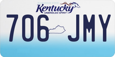 KY license plate 706JMY