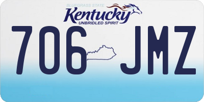 KY license plate 706JMZ