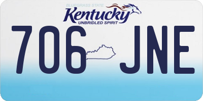 KY license plate 706JNE