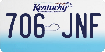 KY license plate 706JNF