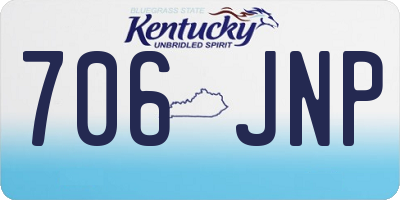 KY license plate 706JNP