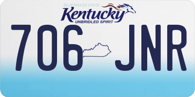 KY license plate 706JNR