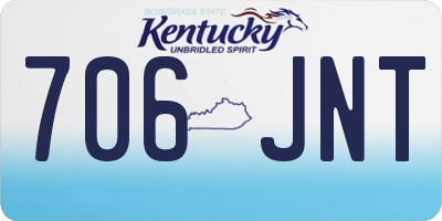 KY license plate 706JNT