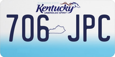 KY license plate 706JPC