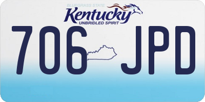 KY license plate 706JPD