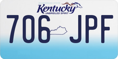 KY license plate 706JPF