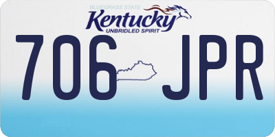 KY license plate 706JPR