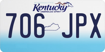 KY license plate 706JPX