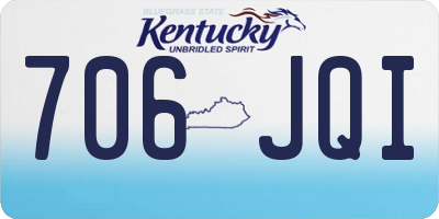 KY license plate 706JQI