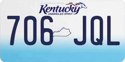 KY license plate 706JQL