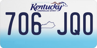 KY license plate 706JQO