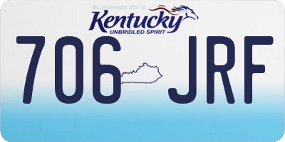 KY license plate 706JRF