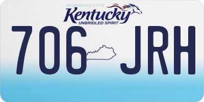 KY license plate 706JRH