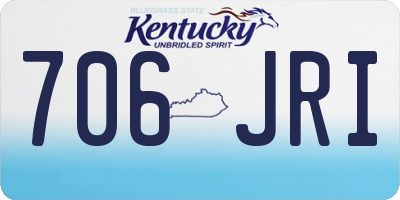 KY license plate 706JRI