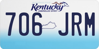 KY license plate 706JRM