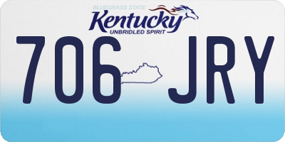 KY license plate 706JRY
