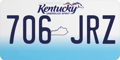 KY license plate 706JRZ