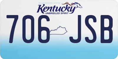 KY license plate 706JSB