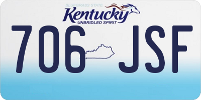 KY license plate 706JSF