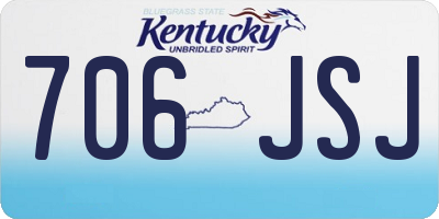 KY license plate 706JSJ