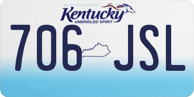 KY license plate 706JSL