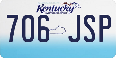 KY license plate 706JSP