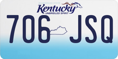 KY license plate 706JSQ