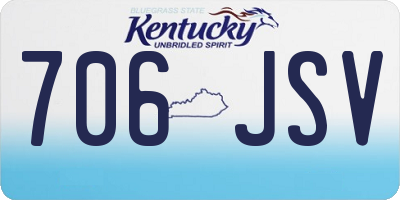 KY license plate 706JSV