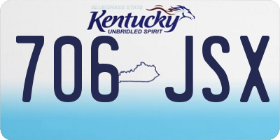 KY license plate 706JSX