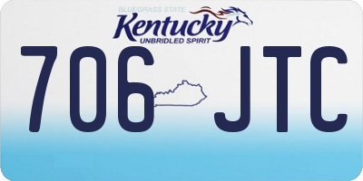 KY license plate 706JTC