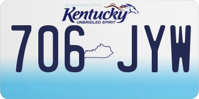 KY license plate 706JYW
