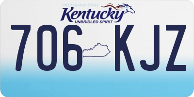 KY license plate 706KJZ