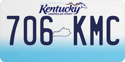 KY license plate 706KMC
