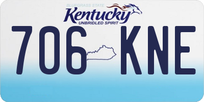 KY license plate 706KNE