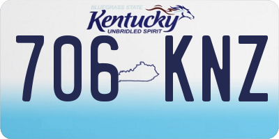 KY license plate 706KNZ
