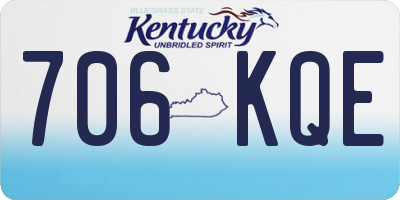 KY license plate 706KQE