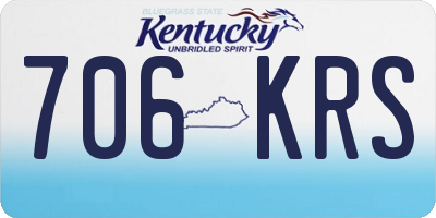 KY license plate 706KRS