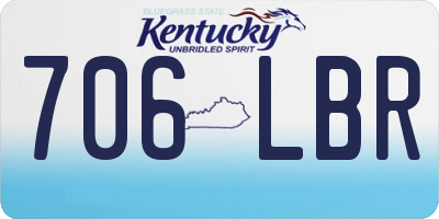 KY license plate 706LBR