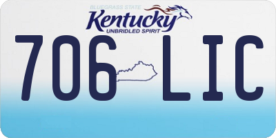 KY license plate 706LIC