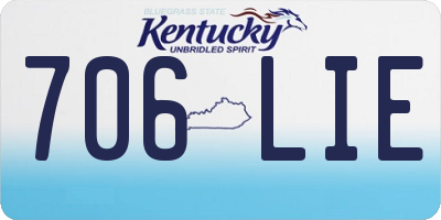 KY license plate 706LIE