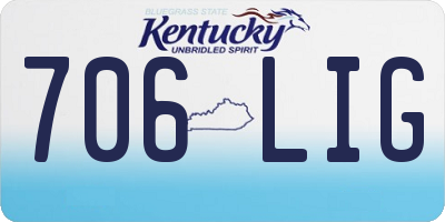 KY license plate 706LIG