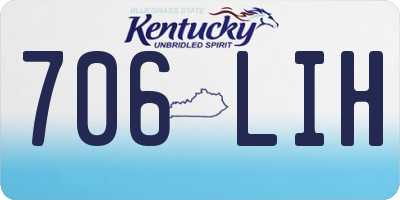 KY license plate 706LIH