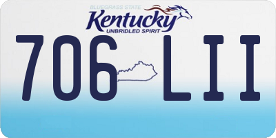 KY license plate 706LII