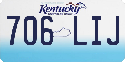 KY license plate 706LIJ