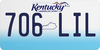 KY license plate 706LIL