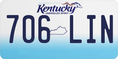 KY license plate 706LIN