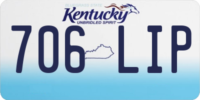 KY license plate 706LIP