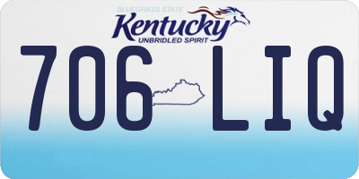 KY license plate 706LIQ