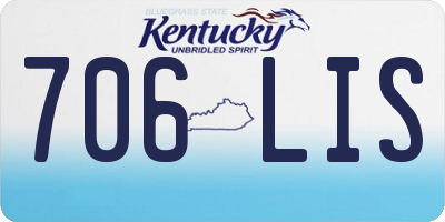 KY license plate 706LIS