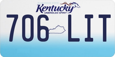 KY license plate 706LIT